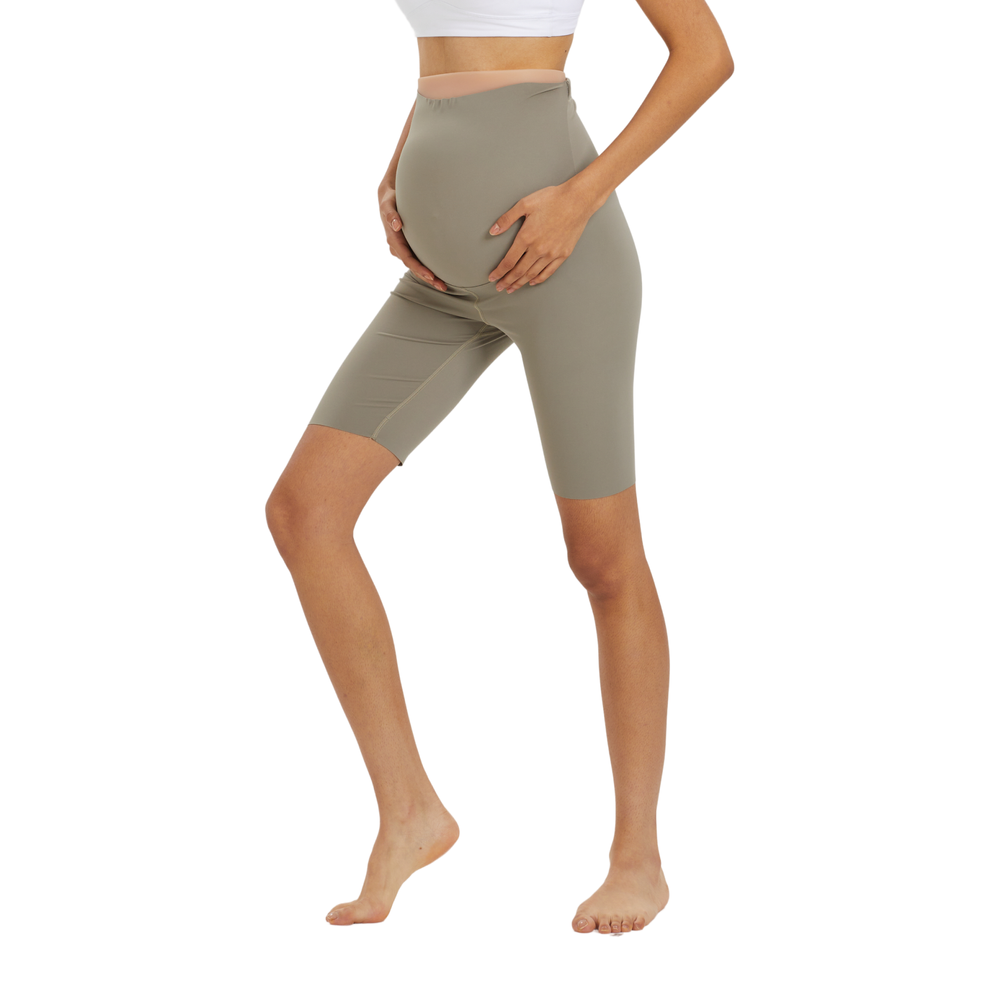 Active Belly Cover Maternity Leggings (Short)