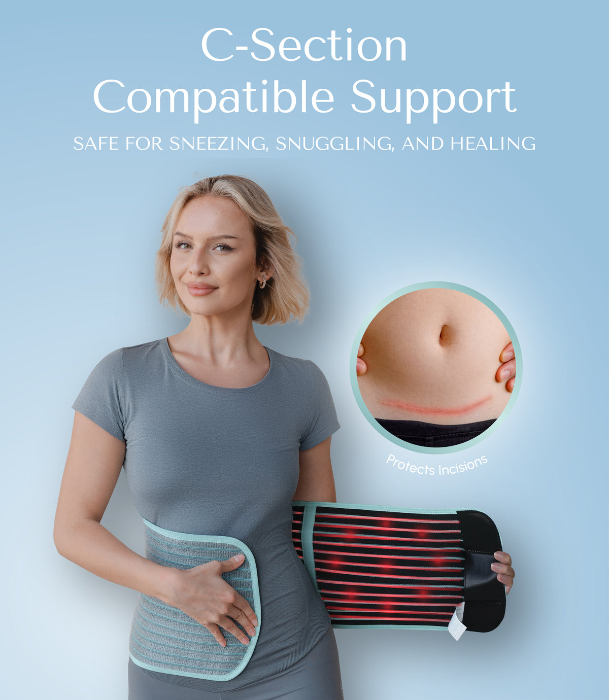 2-in-1 Pregnancy, Postpartum & C-Section Bamboo Belly Band