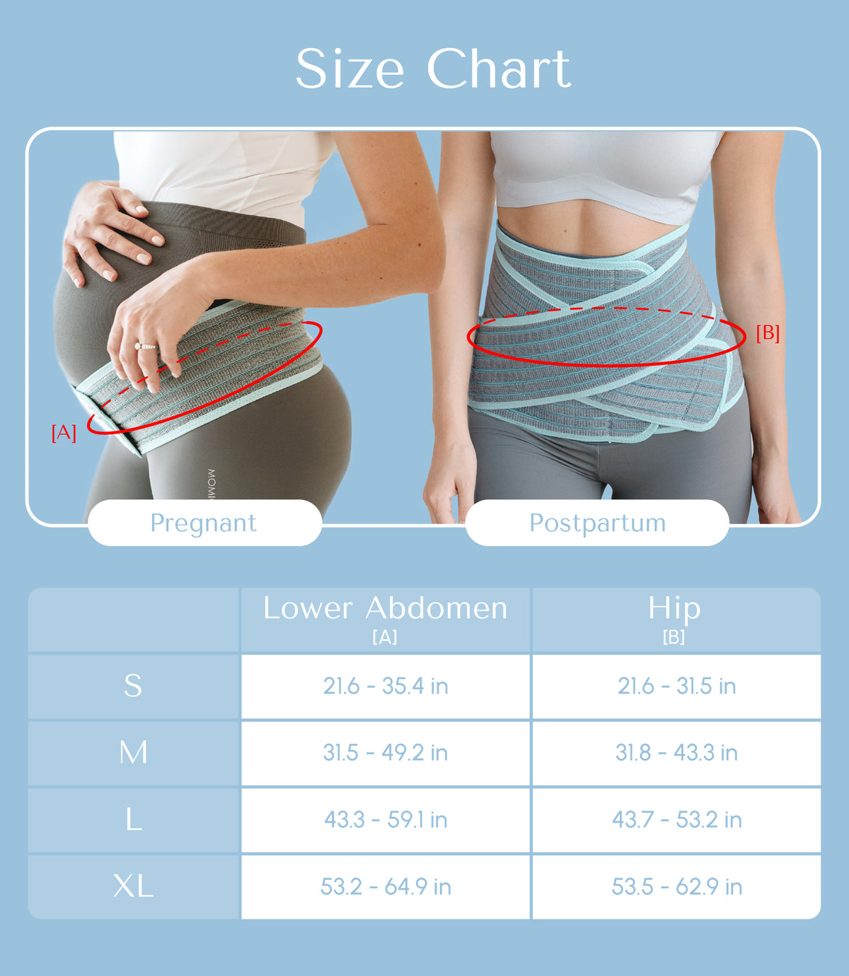 2-in-1 Pregnancy, Postpartum & C-Section Bamboo Belly Band