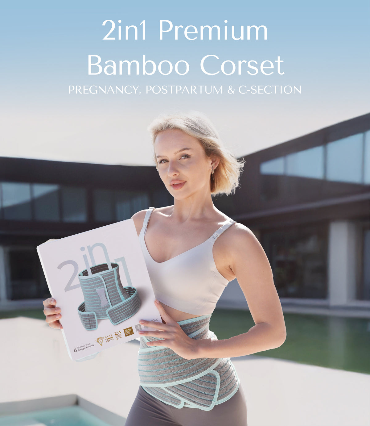 2-in-1 Pregnancy, Postpartum & C-Section Bamboo Belly Band