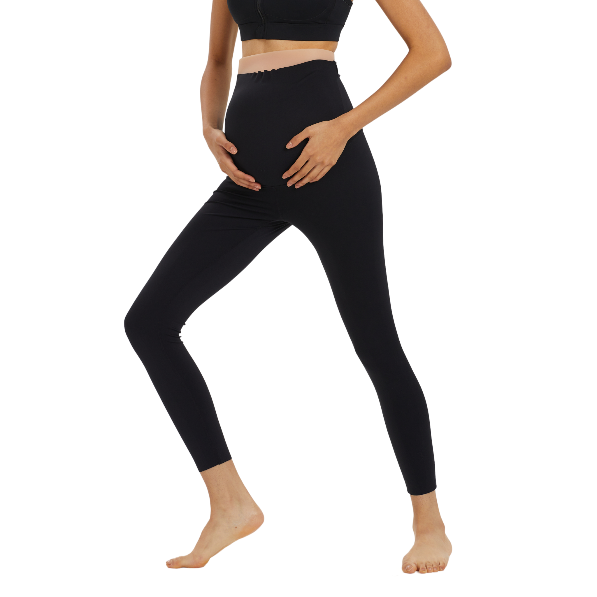 Active Belly Cover Maternity Leggings (Long)
