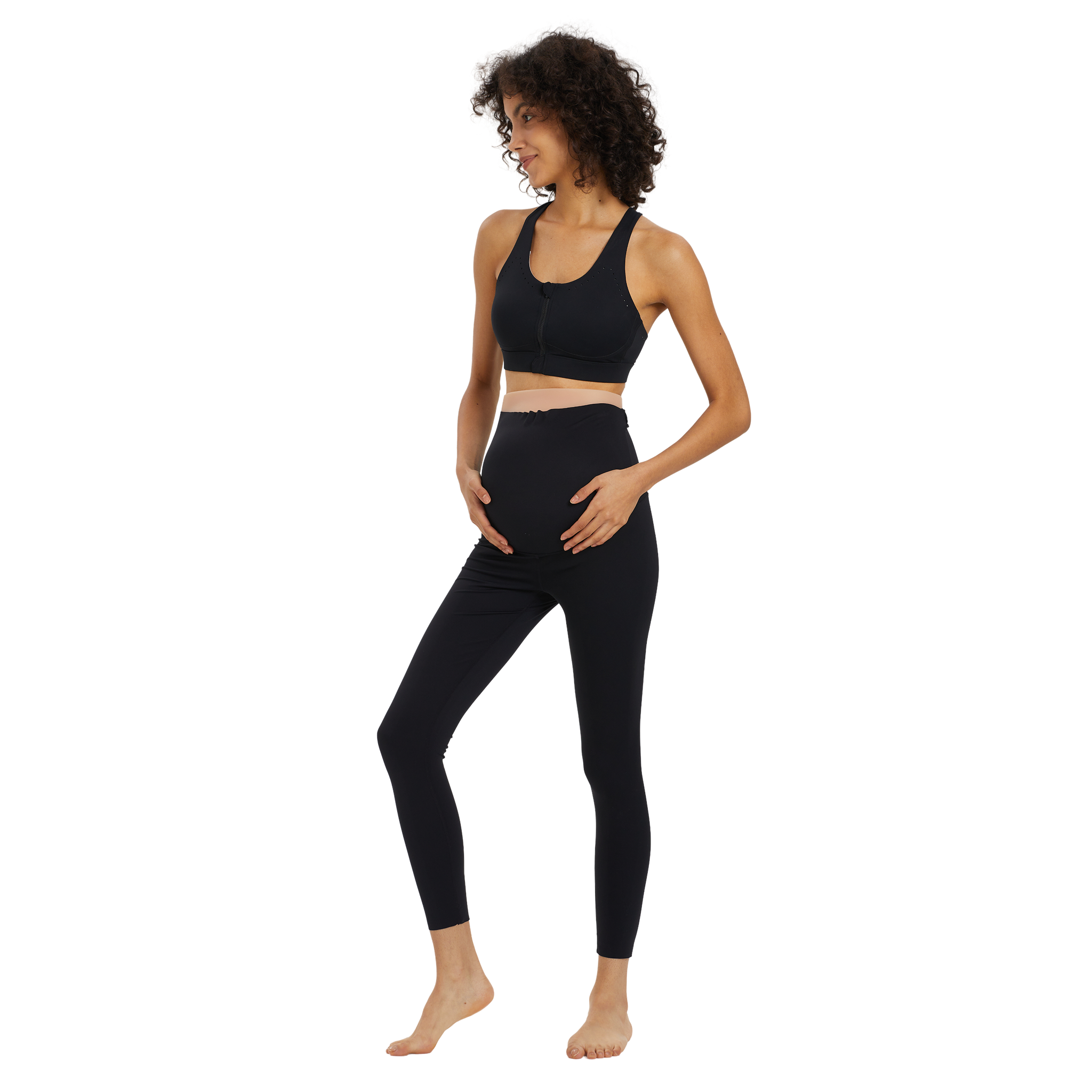 Active Belly Cover Maternity Leggings (Long)