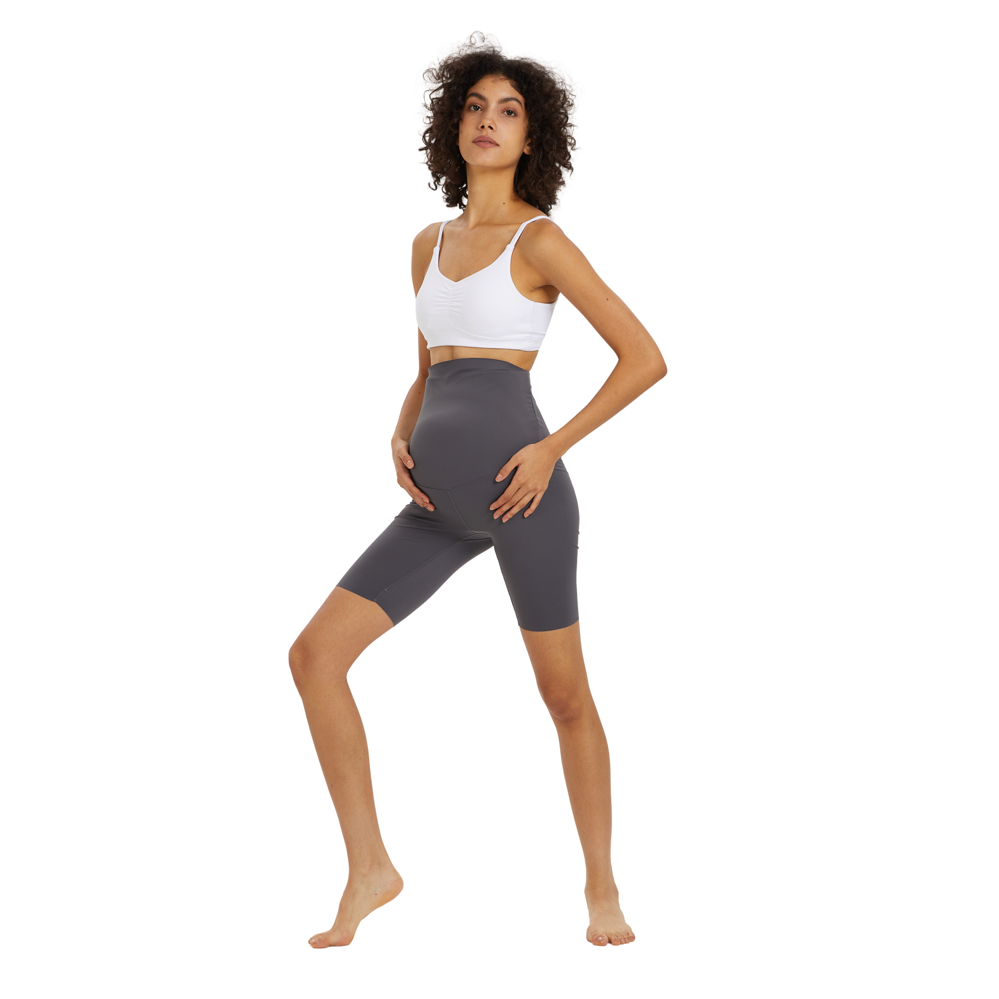 Active Belly Cover Maternity Leggings (Short)